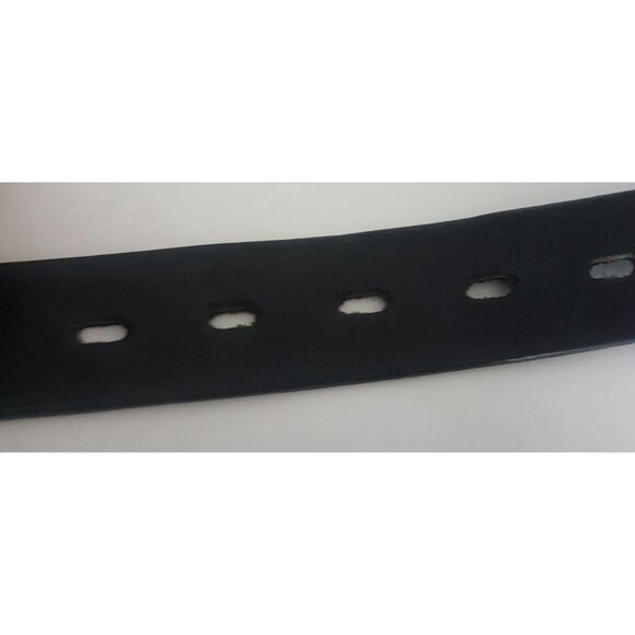 POINT ZERO Genuine Leather Black Belt Size 32 Buckle Made in Canada - Picture 9 of 10